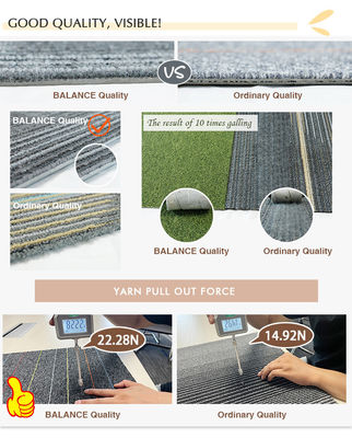 2024 50x50 スクエア PVC と アスファルト バック 商業用 PP ナイロン オフィス 床 カーペット タイル