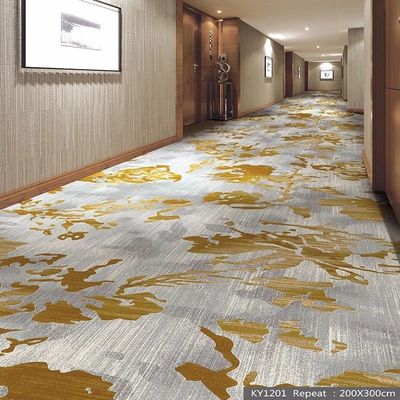 正方形の花のデザイン 毛糸のタフタスト PP素材 ロービー用ナイロンプリントカーペット