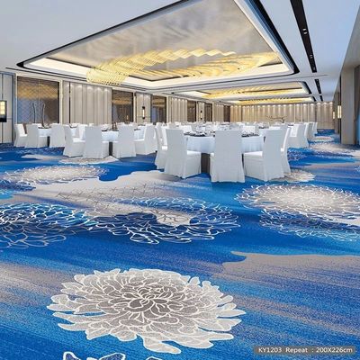防火 バンケットルーム ホテルカーペット 中程度の高さで3Dプリントデザイン
