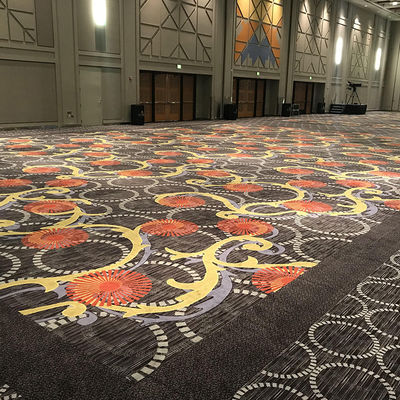 ストックデザイン 不滑り花紋ナイロンカーペット ホテルルーム カットパイル 建設