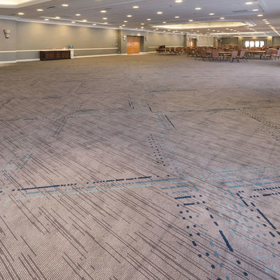 オーダーメイド バックリング ブロードルーム ナイロンカーペット 2m x 4m ホテルの廊下用 青いストライプ付き 防火