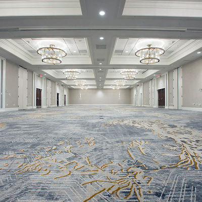 バンケットホール 床 立方形 防火ナイロン カーペット 2m x 4m 青いストライプデザイン