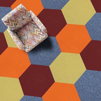 オフィス 床 改善 用 の 機械 式 突起 六角  DIY 色 商用 カーペット タイル